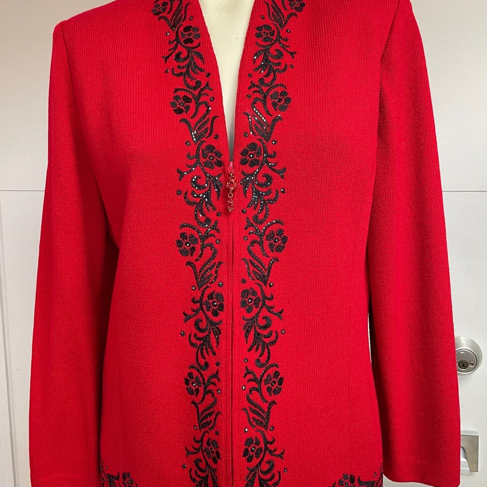 St.Johns Knits Red Evening Jacket